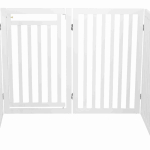 Ochranná bariéra s otvíracími dvířky 60-160 x 81 cm bílá — Náhled 4 z 6