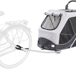 Vozík za kolo s funkcí rychlého skládání S 58 x 93 x 74/114 cm, nosnost max. 15 kg, šedý — Náhled 3 z 6