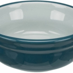 Set keramických misek v kovovém stojánku, 2 × 0.25 l/ø 13 cm, petrolejová/šedá — Náhled 2 z 6