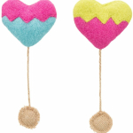 HEART - srdce, šustící hračka pro kočky s katnipem, 8 cm/18 cm, plsť/juta — Náhled 1 z 3