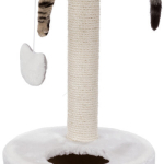 Škrábadlo jednopatrové kulaté NURIA  71 cm,  - bílo/šedé — Náhled 2 z 6