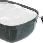 Pítko fontána Polygon, melamin/silikon, 2.5 l/ 28 × 11 × 22 cm, šedá/bílá (RP 5,10 Kč) — Náhled 4 z 6
