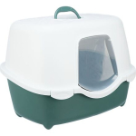Toaleta pro kočky DAVIO TOP, 56 x 39 x 39 cm, zelená/bílá — Náhled 3 z 6