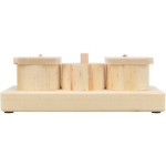Snack Cups - interaktivní hra pro králíčky, 15 x 4,5 x 6 cm, dřevo — Náhled 2 z 4