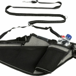 Joggingový pás s vodítkem, pás: 70-130 cm, vodítko 1.15-1.50 m, 20mm, šedá — Náhled 3 z 6