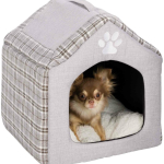 Plyšový domek SILAS 40 x 45 x 40 cm šedo/krémový — Náhled 1 z 3