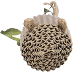 Škrabací myš s rolničkou, 12 cm, karton/konopí — Náhled 3 z 4