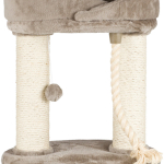 Škrábadlo MARCELA, podesta, 2 sloupky, odpočívadlo, 60cm, sisal/béžový plyš — Náhled 2 z 6