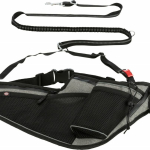 Joggingový pás s vodítkem, pás: 70-130 cm, vodítko 1.15-1.50 m, 20mm, šedá — Náhled 1 z 6