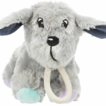 JUNIOR Dog, plyšový pes pro štěně, se zvukem a lanem, 24cm — Náhled 3 z 6