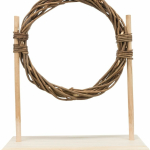 Agility set pro hlodavce - překážka, kruh, dřevo/proutí,  28 × 26 × 12 cm — Náhled 4 z 6