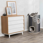Cat Tower JORGE s odpočívadlem,šedá s béžovou kožešinou 78cm — Náhled 5 z 6