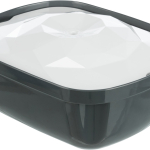 Pítko fontána Polygon, melamin/silikon, 2.5 l/ 28 × 11 × 22 cm, šedá/bílá (RP 5,10 Kč) — Náhled 2 z 6