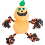 HALLOWEEN hračka pro psy 32 cm, plyš/bavlna, černá kočka/oranžová dýně — Náhled 2 z 2