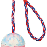 Hrbolatý míč na laně, tvrdá guma 6 cm/30 cm — Náhled 2 z 2