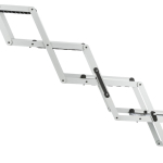 Skládací schody, 4 stupňové, hliník/TPR, 37cm šíře, až 70cm výška, max 160cm, nosnost 75kg — Náhled 5 z 6