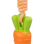 Mrkev na laně se zvukem, 20 cm/ 39 cm, TPR/polyester — Náhled 2 z 3