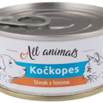 ALL ANIMALS konzerva KOČKOPES steak z lososa, 100g — Náhled 1 z 2