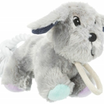 JUNIOR Dog, plyšový pes pro štěně, se zvukem a lanem, 24cm — Náhled 2 z 6