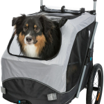 Vozík za kolo s funkcí rychlého skládání S 58 x 93 x 74/114 cm, nosnost max. 15 kg, šedý — Náhled 2 z 6
