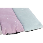 JUNIOR patchwork polštář DUHA, 68 x 62 cm, mátová/lila, růžová, velur — Náhled 5 z 6