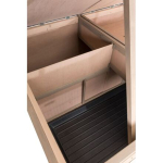 natura zateplená králíkárna XL: 120 × 98 × 94 cm, 2 patra, spodní výběh, šedá — Náhled 5 z 6