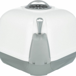 Rohové kryté WC MARO s filtrem a dvířky, 60 x 43 x 52 cm, světlešedá/granitová — Náhled 4 z 6