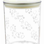 Plastový zásobník na krmivo a pamlsky 1,5 l / ø 12 × 17,5 cm transparentní — Náhled 2 z 3