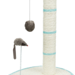 Škrábadlo válec 50cm+míč, myš+pružina na podestě 40x30cm — Náhled 1 z 6