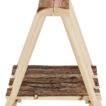 Jesličky na seno dřevěné, přírodní dřevo, 25 x 11 x 25 cm — Náhled 3 z 5