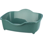 Toaleta pro kočky DAVIO TOP, 56 x 39 x 39 cm, zelená/bílá — Náhled 4 z 6