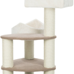 Škrábadlo MARCY Soft, 130cm, 3 sloupky, 3 patra, bouda, lůžko, krémové - DOPRODEJ — Náhled 3 z 6