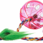Míček chrastící s ocáskem 4 cm (2 ks) — Náhled 1 z 5