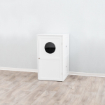XL domek na kočičí toaletu, 2 poličky, MDF, 53 x 90 x 58 cm, bílá — Náhled 4 z 6