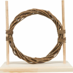 Agility set pro hlodavce - překážka, kruh, dřevo/proutí,  28 × 26 × 12 cm — Náhled 2 z 6