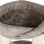 Škrábadlo MARCELA, podesta, 2 sloupky, odpočívadlo, 60cm, sisal/béžový plyš — Náhled 4 z 6