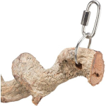 Přírodní závěsné "cikcak" bidýlko, 36 cm/ø 25 mm, dračí dřevo — Náhled 3 z 3