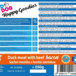 KIDDOG kachní masíčko s hovězí slaninkou 250 g — Náhled 2 z 2