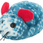 Vánoční plyšová figurka modrá myš, hvězda, perníček, 8-10cm — Náhled 3 z 3