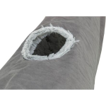 Plyšový tunel pro kočky HARVEY s hračkami, 4 vstupy, 27 x 116 cm, šedá — Náhled 5 z 6