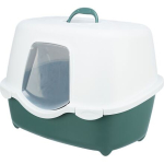 Toaleta pro kočky DAVIO TOP, 56 x 39 x 39 cm, zelená/bílá — Náhled 1 z 6