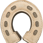 Podkova, hračka pro psy, kůže / vlna, 15cm - DOPRODEJ — Náhled 1 z 3