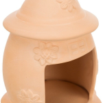 Keramický domek pro myši - vejce s kloboučkem,  ø 11 × 14 cm, terakota — Náhled 1 z 2
