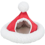 Xmas cave - vánoční plyšová jeskyňka pro myši/křečky, 17 cm, bílá/červená — Náhled 1 z 3