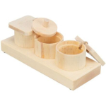 Snack Cups - interaktivní hra pro králíčky, 15 x 4,5 x 6 cm, dřevo — Náhled 3 z 4