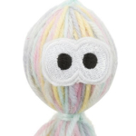 Chobotnička z vlny s rolničkou, hračka pro kočky, 12 cm, polyester — Náhled 1 z 2
