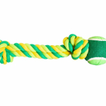 Přetahovadlo s rukojetí HipHop 3 uzly, tenisák 45 cm / 310 g limetová, zelená — Náhled 2 z 2