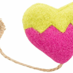 HEART - srdce, šustící hračka pro kočky s katnipem, 8 cm/18 cm, plsť/juta — Náhled 3 z 3