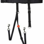 EASY WALK 1,3 m s opaskem 85-110cm/38mm pro volné ruce,černý / DOPRODEJ — Náhled 1 z 2