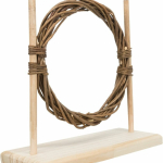 Agility set pro hlodavce - překážka, kruh, dřevo/proutí,  28 × 26 × 12 cm — Náhled 5 z 6
